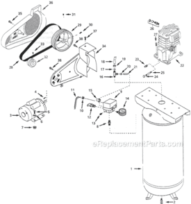 Page A Diagram and Parts List for VT623802  Campbell Hausfeld Compressor